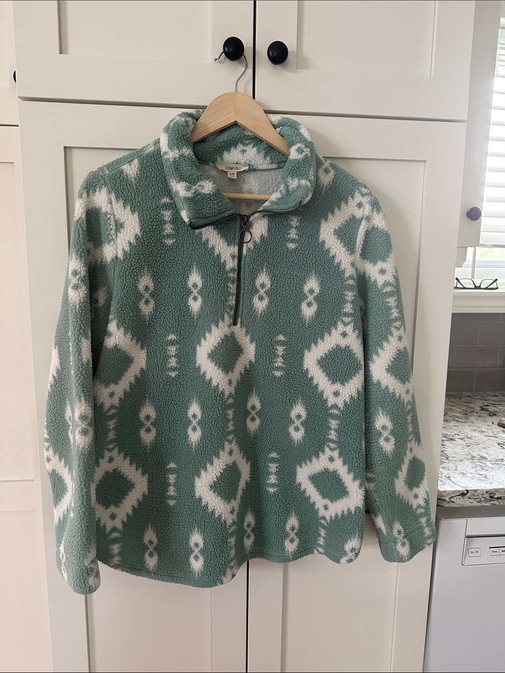 Como Blu 1/4 Zip Sherpa Sweater